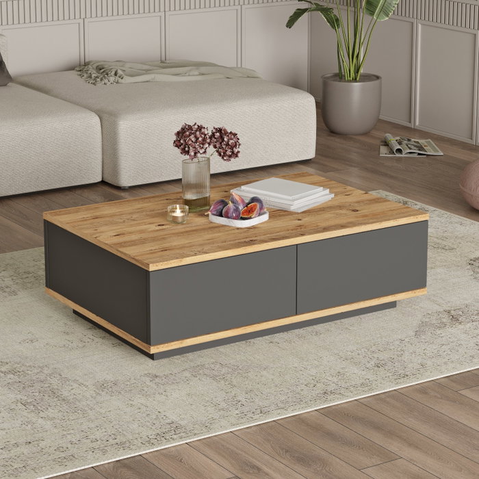 Hanah Home Mesa de Centro FR14-AA Pino Atlántico y Antracita Hanah Home Mesa de Centro FR14-AA Pino Atlántico y Antracita